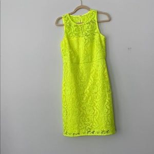 J.crew neon lace bodycon dress